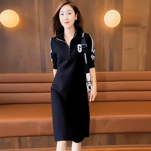 Демисезонная модная юбка, платье, большой размер, в западном стиле, популярно в интернете