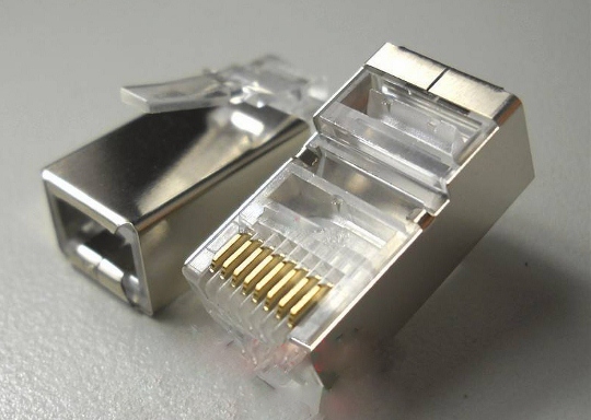 Double Screen Shield Exclusive Gilded Shield Six Types Crystal Head one thousand trillion Shielded l6 Class Crystal Head RJ45 Six Class Crystal Head