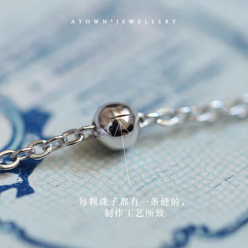 Bracelet de cheville Femme ATOWN en Argenterie - Ref 3103392 Image 4