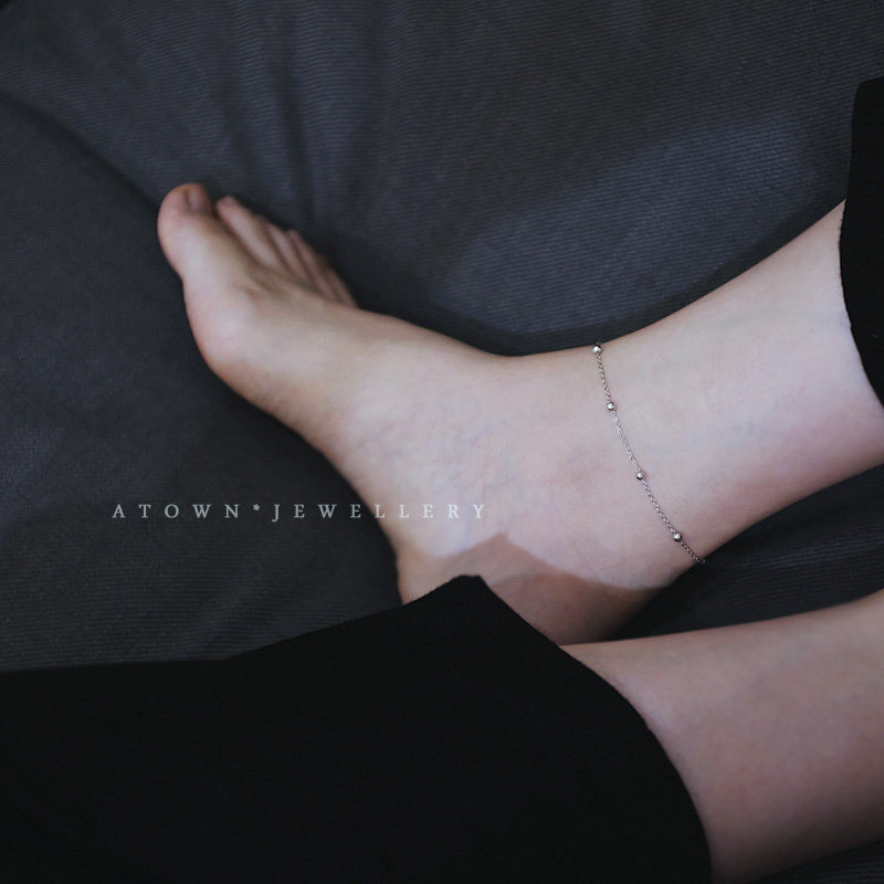 Bracelet de cheville Femme ATOWN en Argenterie - Ref 3103392 Image 1