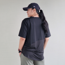 May short sleeve T-shirt loose sports top womens summer fitness clothes running yoga quick dry size 200kg fat mm