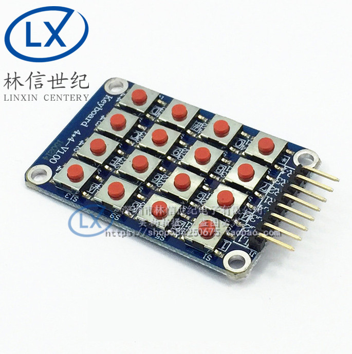 Micro-switch 4 * 4 matrix keyboard 16 bits key independent button single chip external expansion keyboard module-Taobao