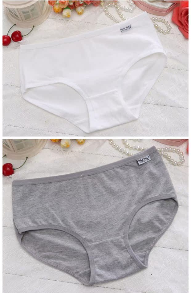 Áo nữ có kích thước lớn giữa eo bằng cotton màu trắng đen xám. Tóm tắt màu sắc cho sinh viên gợi cảm tươi mát hộp quà tặng đơn giản set quần lót nữ gợi cảm