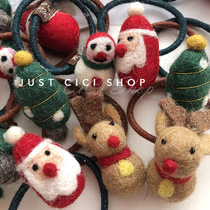 Korea ins East Gate Christmas tree snowman elk DIY felt handmade Hairband hair rope