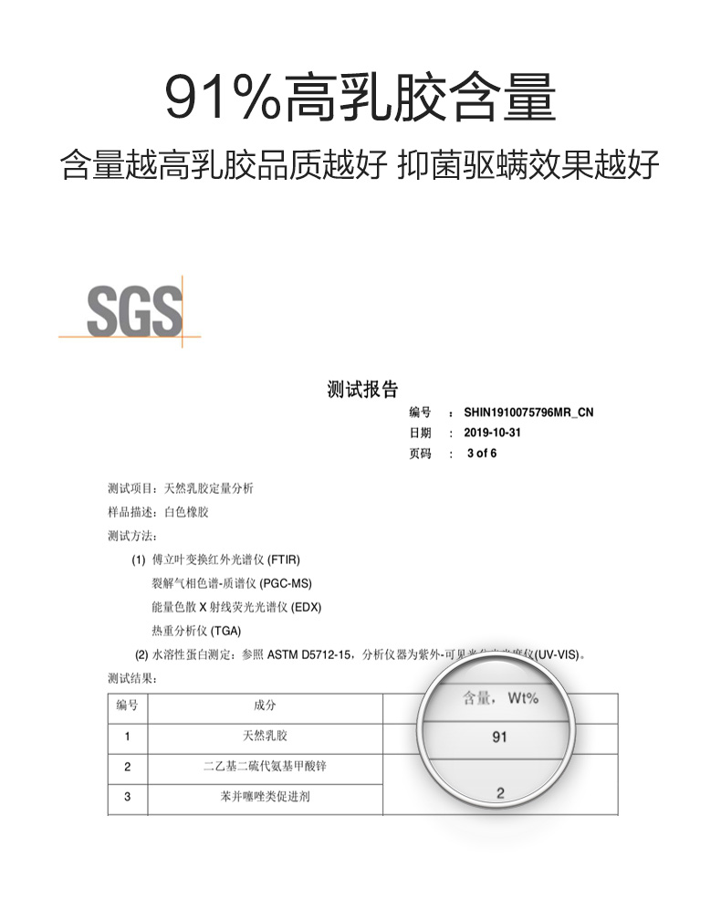 神价格 喜临门 白骑士 抗菌防螨天丝 天然乳胶弹簧床垫 厚25cm 图9