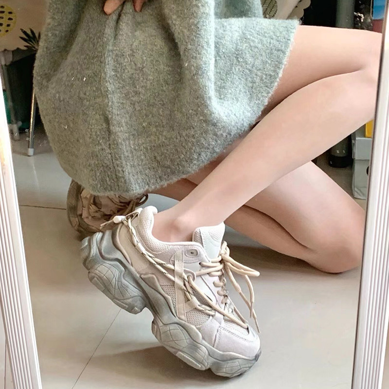 Old Daddy Shoes Woman heightening Breathable Summer Retro Casual 100 Hitch Cake Thick Bottom 2022 New Ins Tide Sneakers