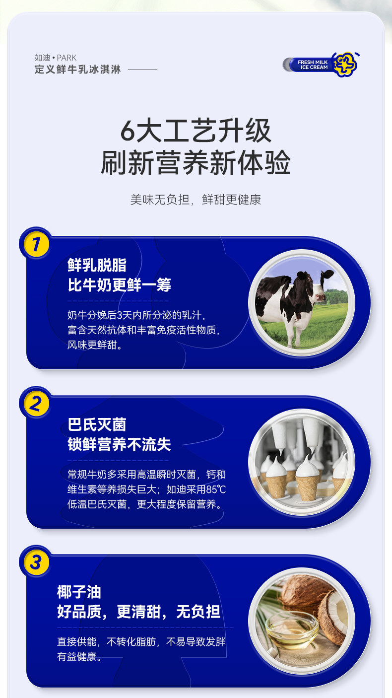 乌克兰进口 如迪 牛乳冰激凌 500g*2支 多口味可选 图5