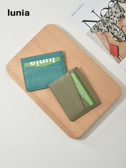 lunia/路尼亚头层牛皮轻薄7卡位小卡包迷你便携小钱包真皮卡夹ins
