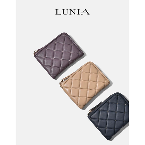 Бумажник, сумка с молнией, короткий кошелек, коллекция 2021, в стиле Шанель, из натуральной кожи