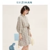Màu tím Han Womens 2019 đầu thu mới Mới vừa dài Màu rắn Váy lỏng Váy nhỏ ve áo - Sản phẩm HOT Sản phẩm HOT