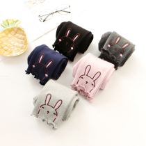 Clear Barn Girl Pure Cotton Long Pants Spring Autumn children Clothing Babies Slim elastic cartoon pants outwear Bottoms Pants