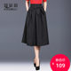 Pleated skirt women's spring and summer mid-length slim but not cross-a-line skirt black high-waisted umbrella skirt Hepburn tutu skirt