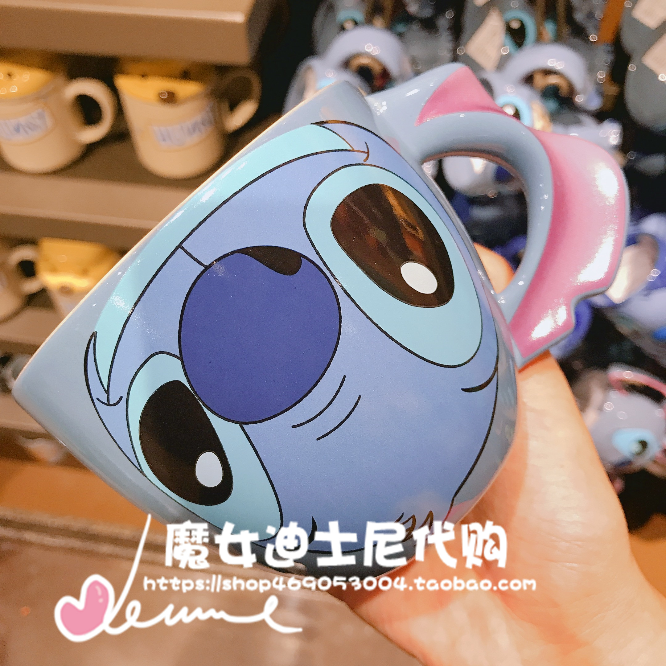 The Head Picture Cup & 60Shanghai Disneyland Domestic purchasing agent Mickey Minnie Mug Donald Duck Big mouth ceramics Mark cup Water cup just
