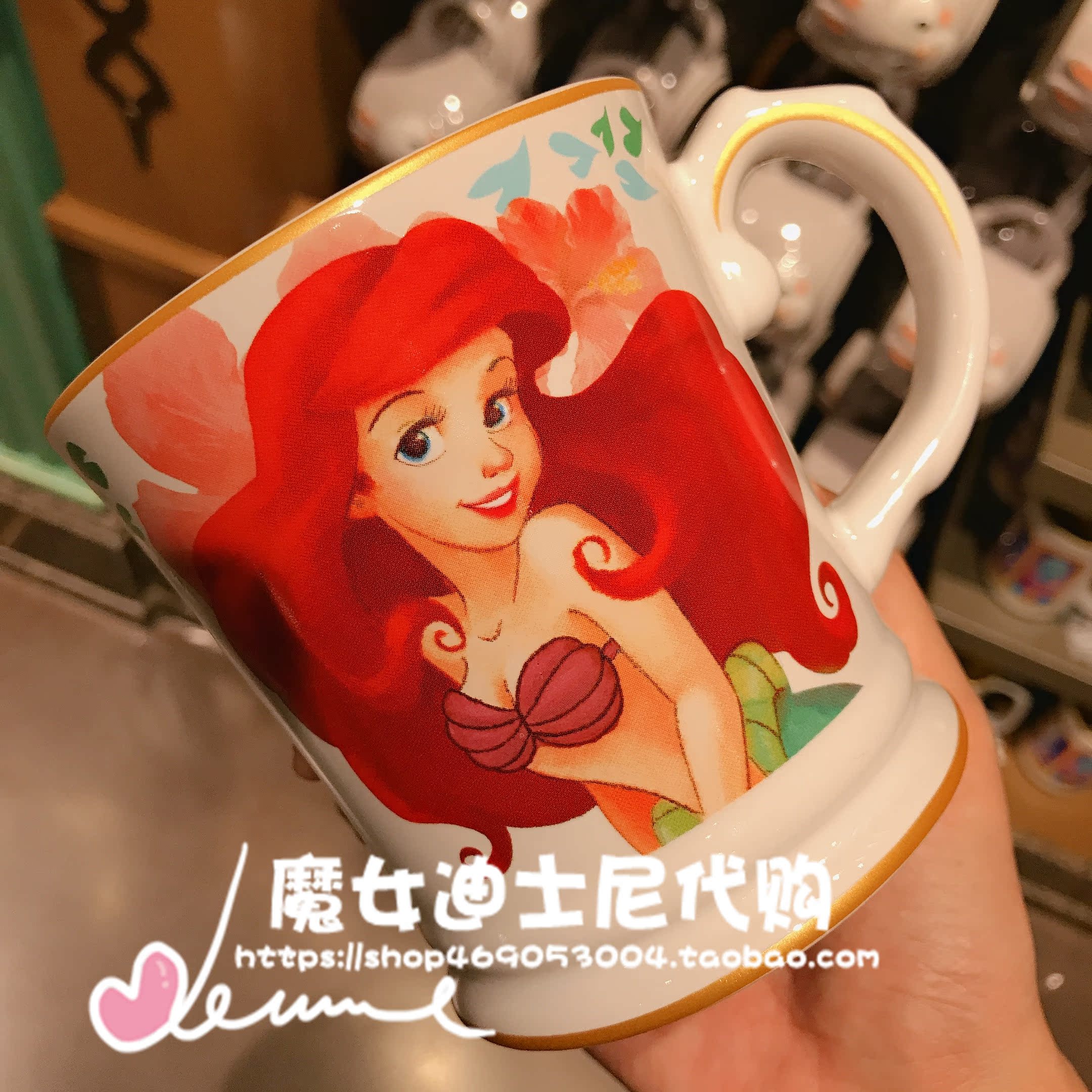 Orange & 68Shanghai Disneyland Domestic purchasing agent Mickey Minnie Mug Donald Duck Big mouth ceramics Mark cup Water cup just