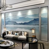 Jiangnan Impression Новая китайская чернила настенная настенная лента гостиная хрустальная стена ткань простые телевизионные обои обои
