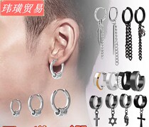 Mens womens earrings single hiphop ear studs tide earing