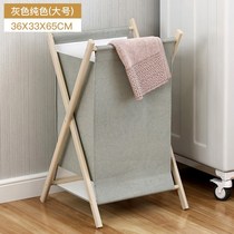 A new wooden folding basket for dirty clothes laundry