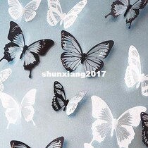 Crystal 18Pcs 3D Butterflies DIY home decor wall stickers fo