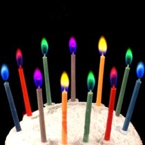 6Pcs Colored Birthday Cake Candles Safe Flames Wedding Party