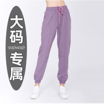 Large size quick-drying pants womens autumn loose fat mm200 kg casual sports pants fitness pants thin yoga running pants