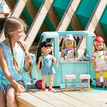 Birthday gift season doll Our Generation ice cream truck OG ice cream girl playing house toy