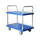 2/3-layer flatbed trolley, mobile tool cart, fence trolley, two-layer factory trolley to ດຶງສິນຄ້າ