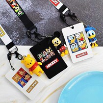 Card bag lanyard cute hanging neck bag Public card set card set bus card set bus meal card creative Chinese style work