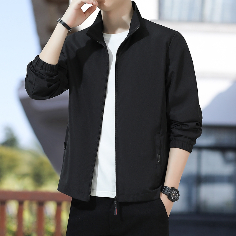 Men's Jacket Spring 2026 New Style Slim Casual Men's Wear Spring and Autumn Men's Brand Label-Cut Lapel Clothing Men's Jacket Spring 2026 New Style Slim Casual Men's Wear Spring and Autumn Men's Brand Label-Cut Lapel Clothing