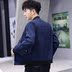 Béo nam size lớn mùa xuân và mùa thu áo khoác nam phiên bản Hàn Quốc của chất béo mỏng và phân bón để tăng áo khoác nam giản dị - Cực lớn quần tây Cực lớn