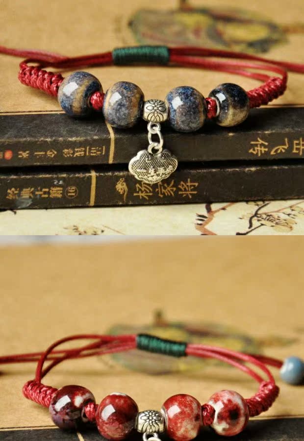 Đồ trang sức gốm sáng tạo Sweet Hello Kitty Tag Bracelet Unisex Điều chỉnh kích thước vòng đá