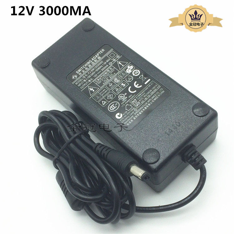 Original Fujia 12v3000MA power adapter 3a2 5a2a monitor LED display LCD TV