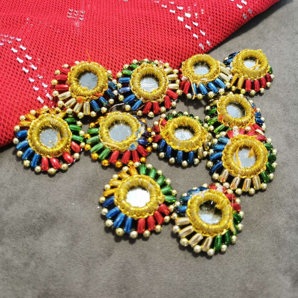 Spot tribal light imported Afghan national jewelry small mirror ATS tribal wind belly dance DIY performance