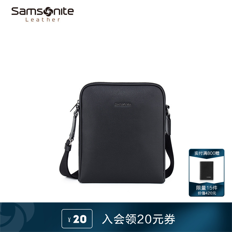 Samsonite men's diagonal satchel with vertical business handbag men's bag single shoulder satchel bag small