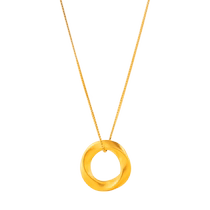 Gold Mobius Necklace Lady 2024 New Pure Gold Pendant Birthday 520 Gift Valentines Day to Send Girlfriend