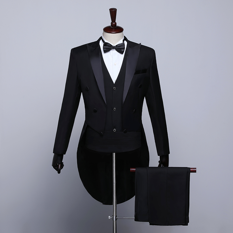 Hot-bán Halloween tuxedo nam chú rể phù dâu phù hợp với phép thuật hiển thị chủ hàng năm của trang phục vũ điệu