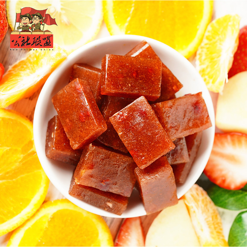 Fruit grain multiple hawthorn cakes not added with sour sweet children net red snacks Alone Small Packaging No Sugar Essence 135g * 3 bags