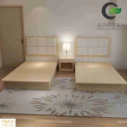 Nội thất khách sạn Quảng Đông thành một bộ đầy đủ của bộ tiêu chuẩn phòng lanh bộ căn hộ giường đơn khung tủ quần áo tủ TV