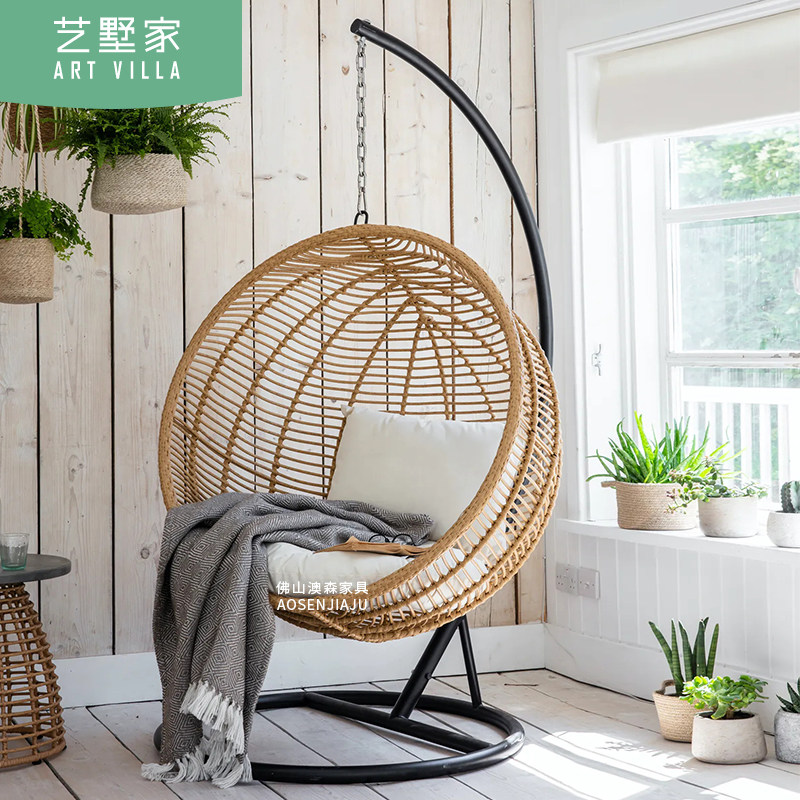 Hanging basket Chair Indoor Swings Home balcony Leisure mesh Red hanging chair Vine Chair Birds Nest Rocking Chair Outdoor Furniture