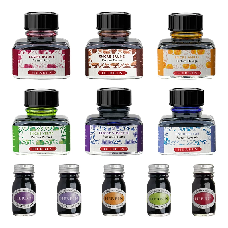 Франция J.Herbin цветной ароматический чернила натуральное растение специи неуглеродистый цвет чернила стальная ручка без забивания/заклинивания 30мл/10мл