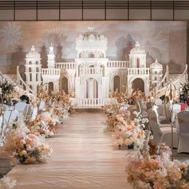 Wedding Castle ແບບຈີນ Foam carving ມະຫາສະຫມຸດຫົວຂໍ້ Foam carving shell coral Roman ຄໍລໍາ wedding banquet ຫ້ອງຕົບແຕ່ງ