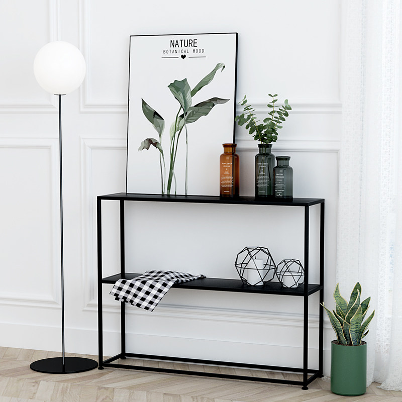 Nordic decorative wrought iron bedroom partition shelf living room kitchen floor floor-to-ceiling bookshelf multi-storey entrance storage shelf shelf