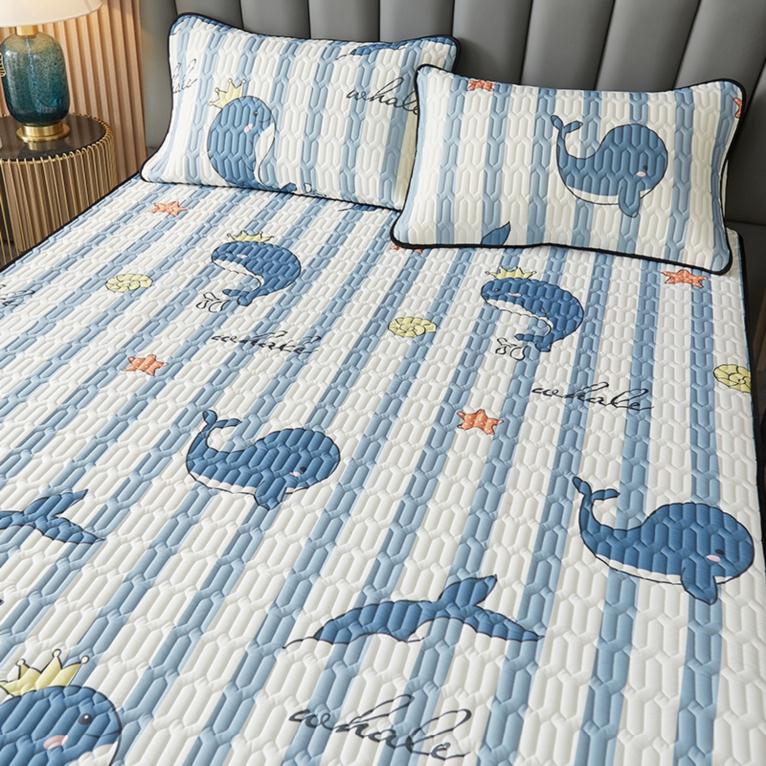 Spring and summer thickened quilted sheets all-inclusive mattress protection cover pure cotton fitted sheet bedspread single piece cotton dust cover