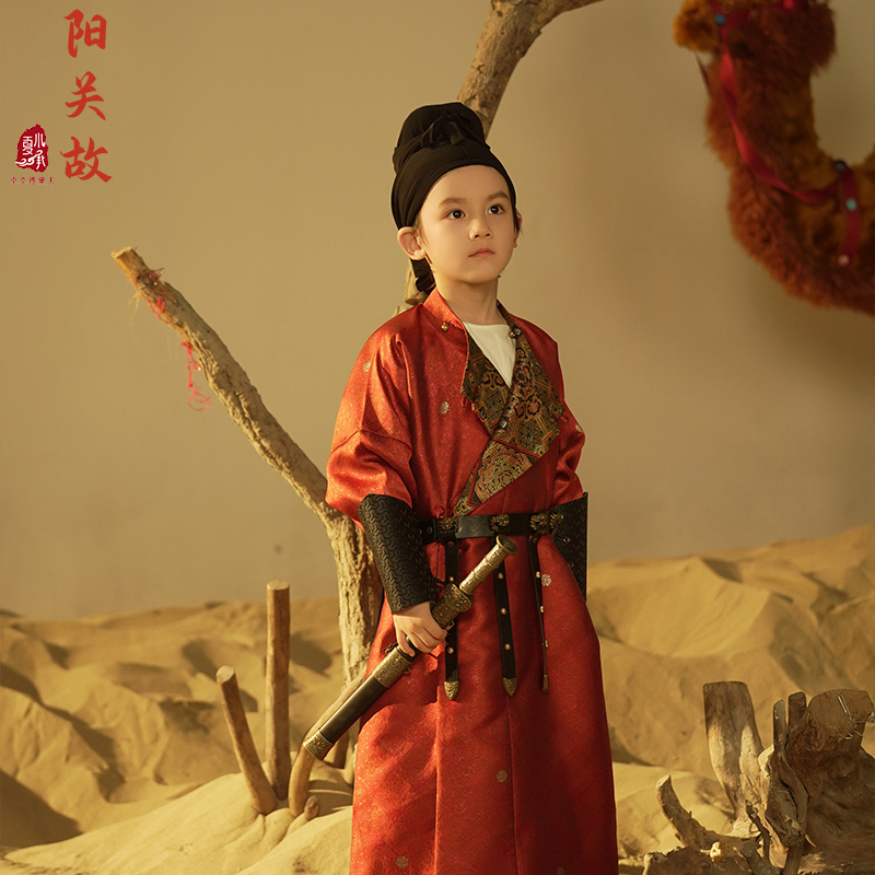 Summer Tang-Style Round-Neck Robe for Children, Traditional Chinese Clothing for Boys, 2026 New Style, Ancient Style, National Style, Baby Boy Summer Wear