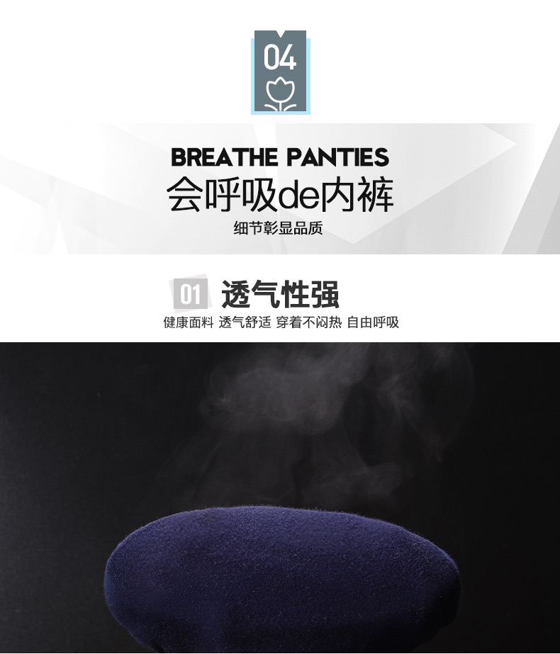 Nam Cực 4 hộp đồ lót nam XL chất béo quần lót nam giới quần cotton thoáng khí quần sịp nam trong suốt