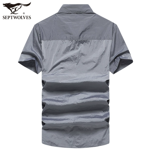 Septwolves, летняя универсальная рубашка, короткий рукав