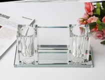 Versatile upscale ktv microphone wireless desktop shelf accommodating box Mall base microphone crystal