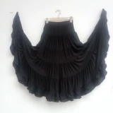 Современная Plaza Latin Pure Color Friends Leaden Осенью зимняя тренировка танцевальная юбка 2370#