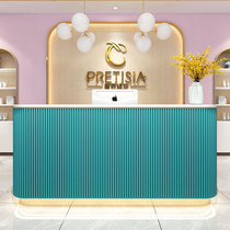 Clothing store cashier modern minimalist shop small counter custom nail beauty salon bar counter arc reception desk