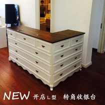Bar register corner clothing shop simple modern small womens clothing shop counter beauty salon paint front table table
