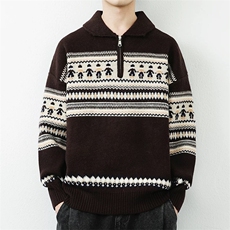 1506-1/MA3881高品质/P64冬新款开衫毛衣美式复古休闲慵懒风，男装针织衫/毛衣，星座1506-1